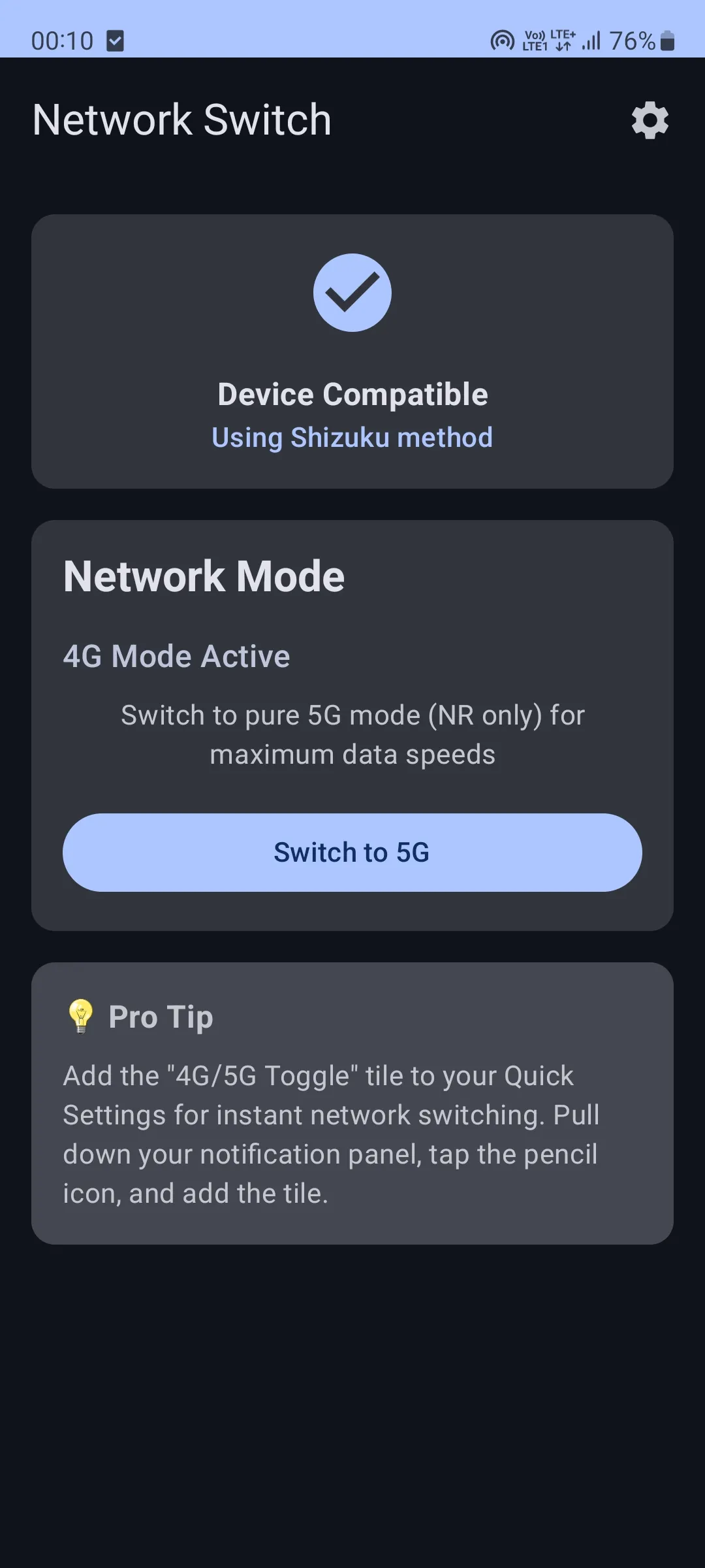 Network Switch Screenshot