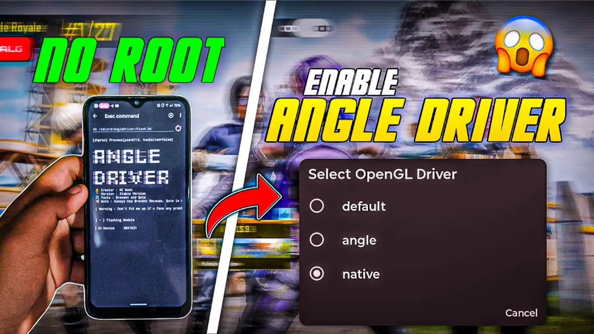 Unlock ANGLE Driver on Android for Better Gaming NO-ROOT logo