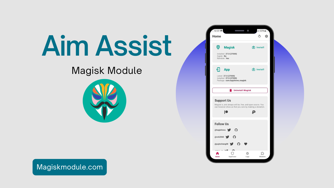 Aim Assist Magisk Module Best For All Gaming logo