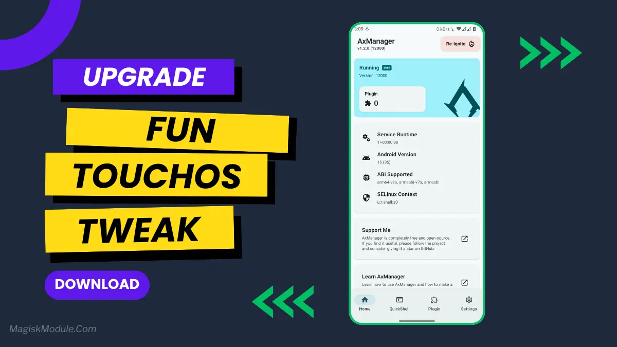 FUNTouchOS Tweaks Plugin Install Via AxManager logo