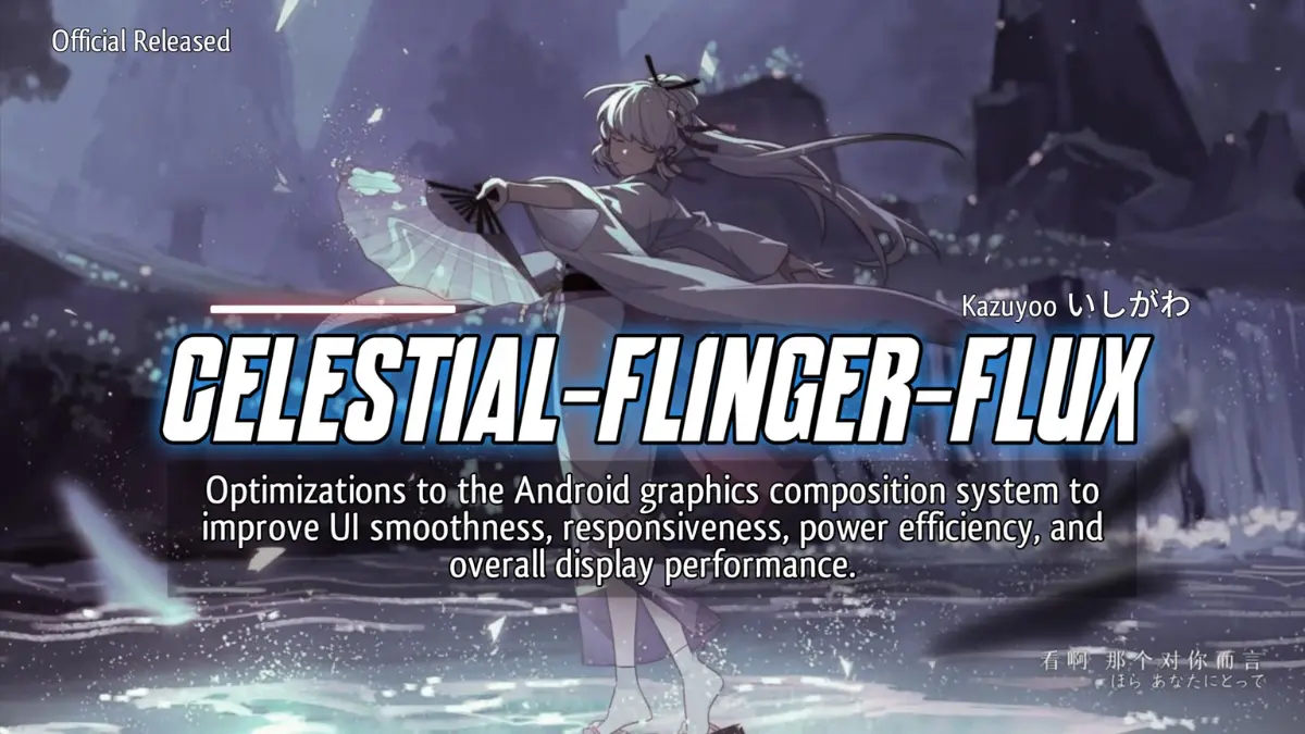 Celestial Flinger Flux: Install Via Magisk, KSU, or AxManager logo