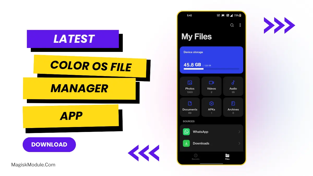 Latest ColorOS File Manager Ported For Any Android logo
