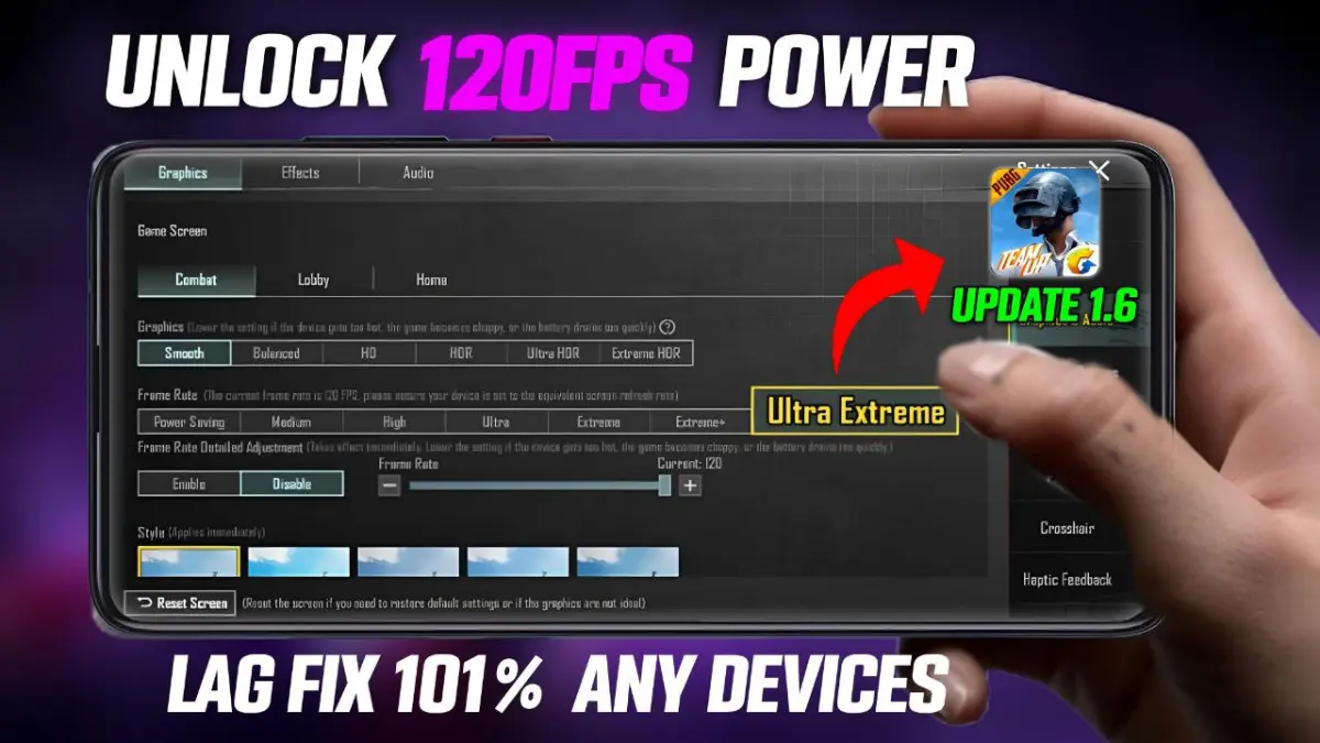 Fix Lag in all games With 120FPS (No Root Required) logo
