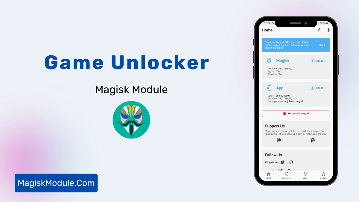 Game Unlocker Magisk Module [144 FPS Unlocker] logo