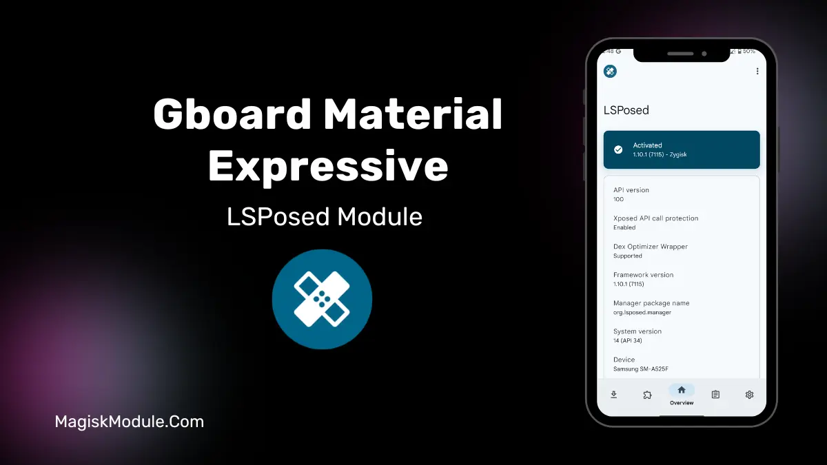 Gboard Material Expressive Xposed Module Install LSposed logo