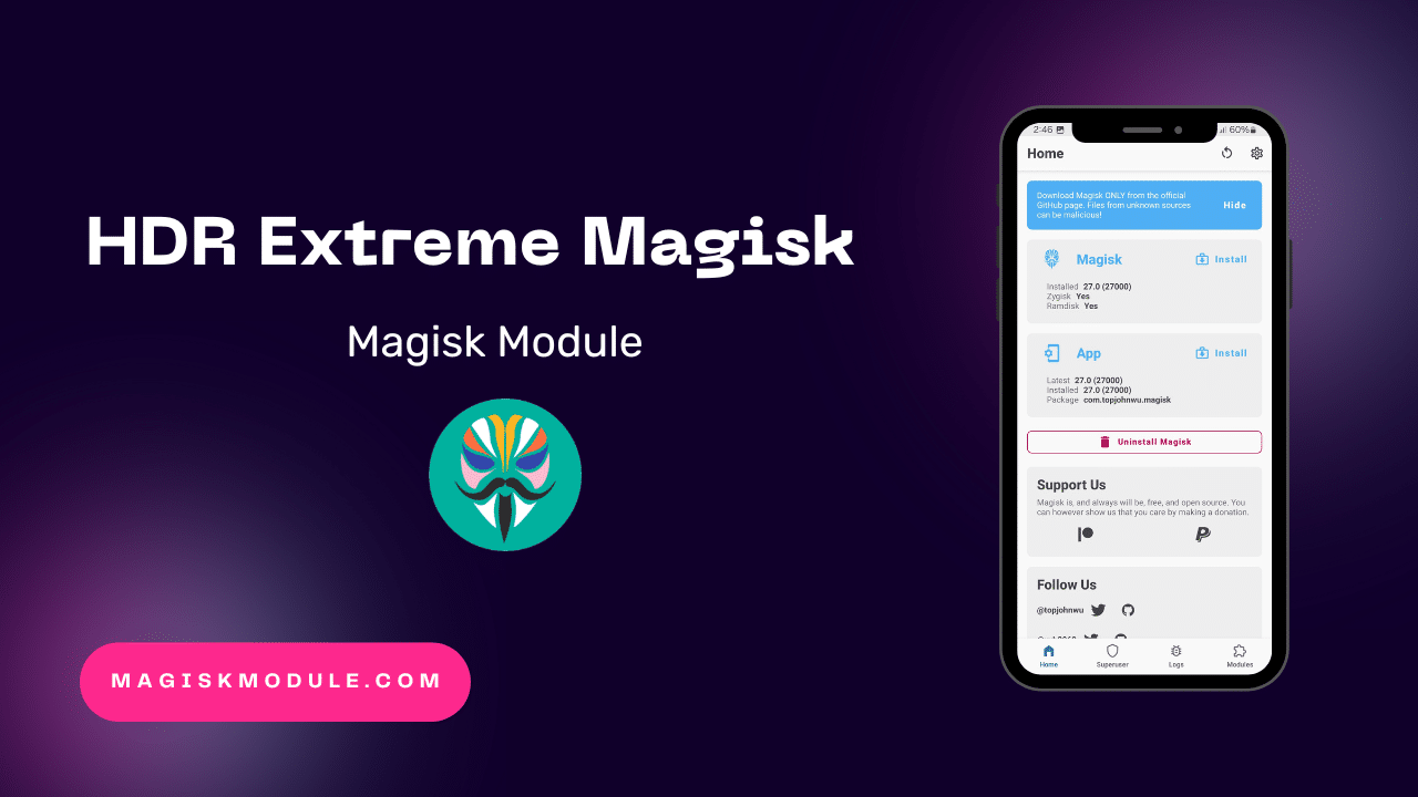 HDR Extreme Magisk Module One Of The Best For Android Gaming logo