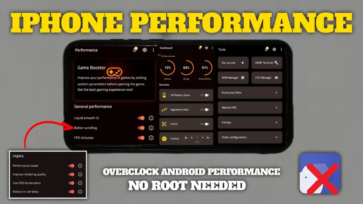 HEBF Optimizer Rooted App For Gaming Users logo