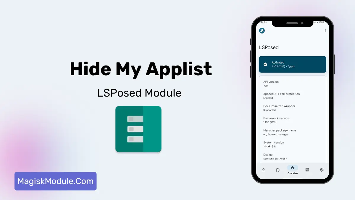 Hide My Applist Lsposed Module logo