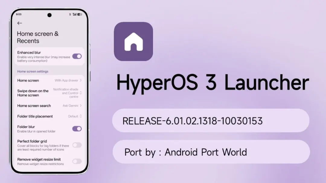 Latest HyperOS Launcher Ported for Any Android 14+ logo