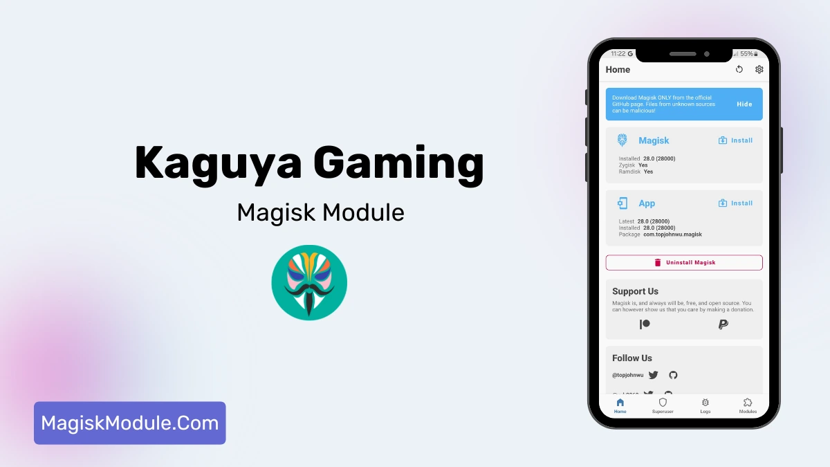 Kaguya Gaming V3.0 Support Magisk and KernelSu logo
