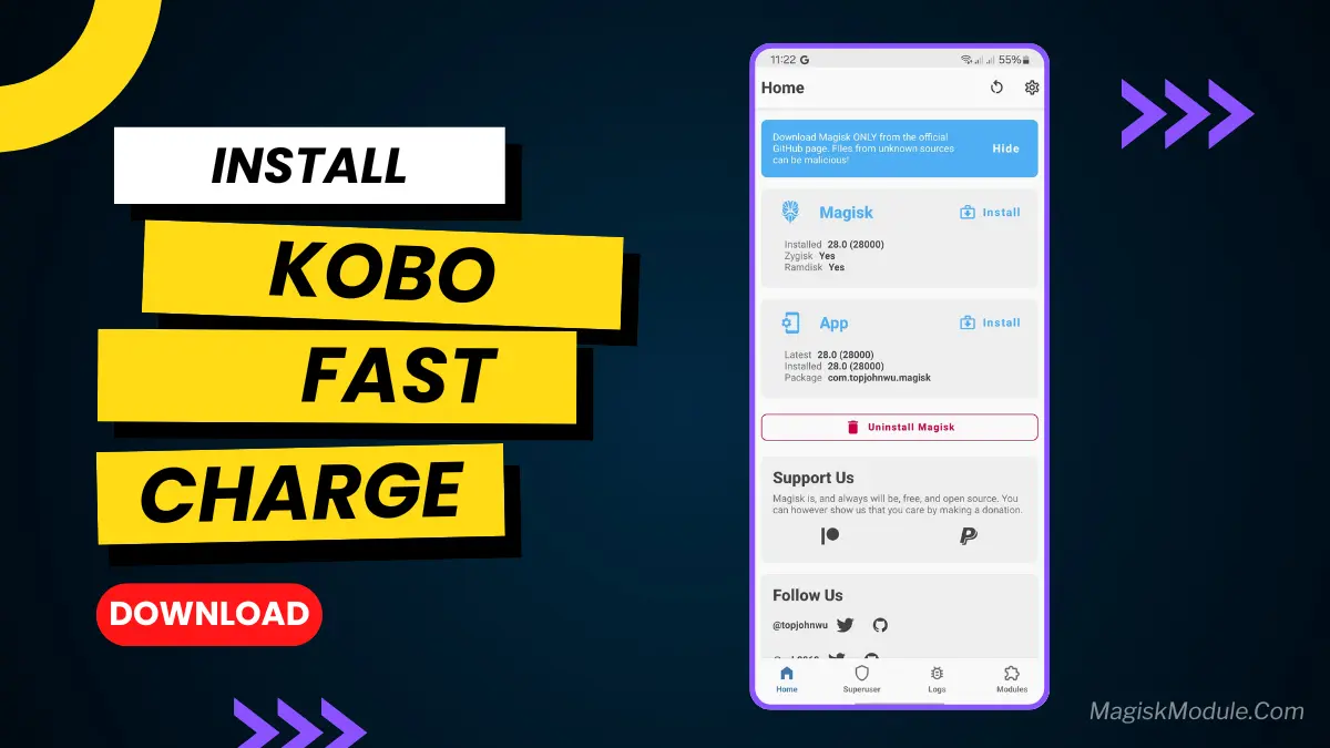 Kobo Fast Charge Magisk Module You Must Try it 2026 logo