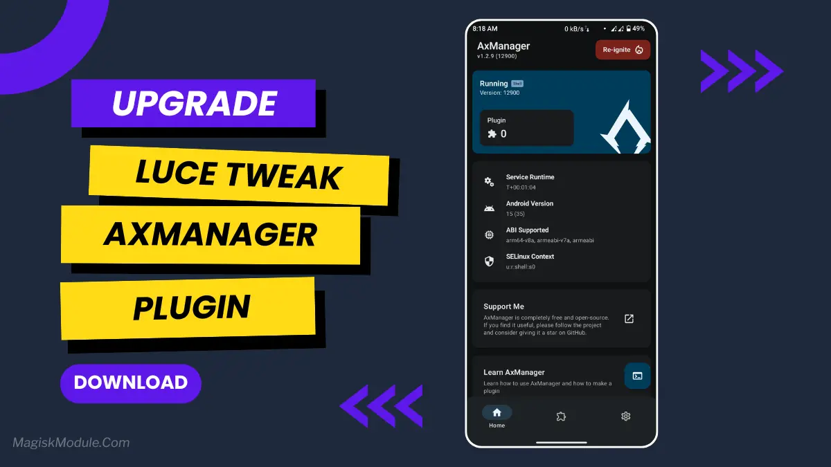 Install Luce Tweak Plugin Via AxManager logo