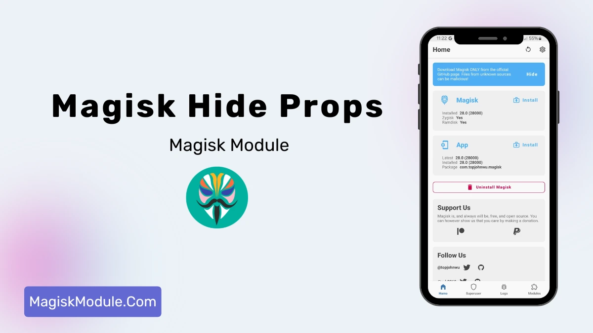 Magisk Hide Props Config Latest Version logo