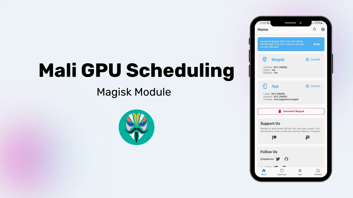 Enhance Gaming on MTK Devices with Mali GPU Scheduling Magisk logo