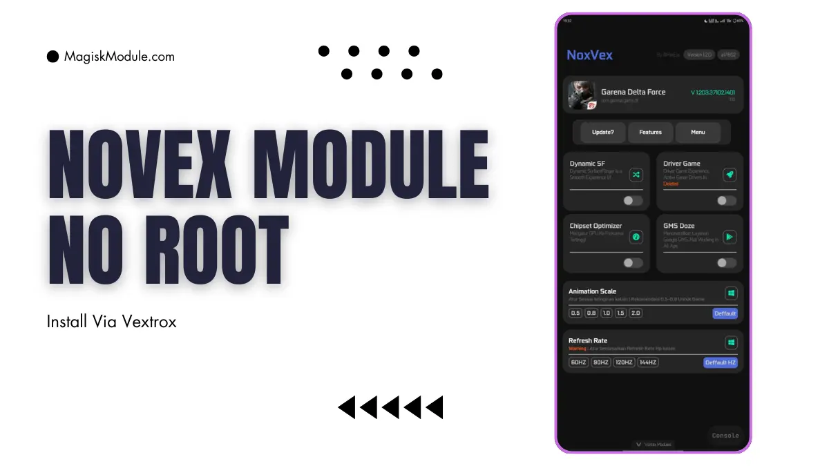 NOVEX GVR MODULE: Recommend For Gaming [No-Root] logo