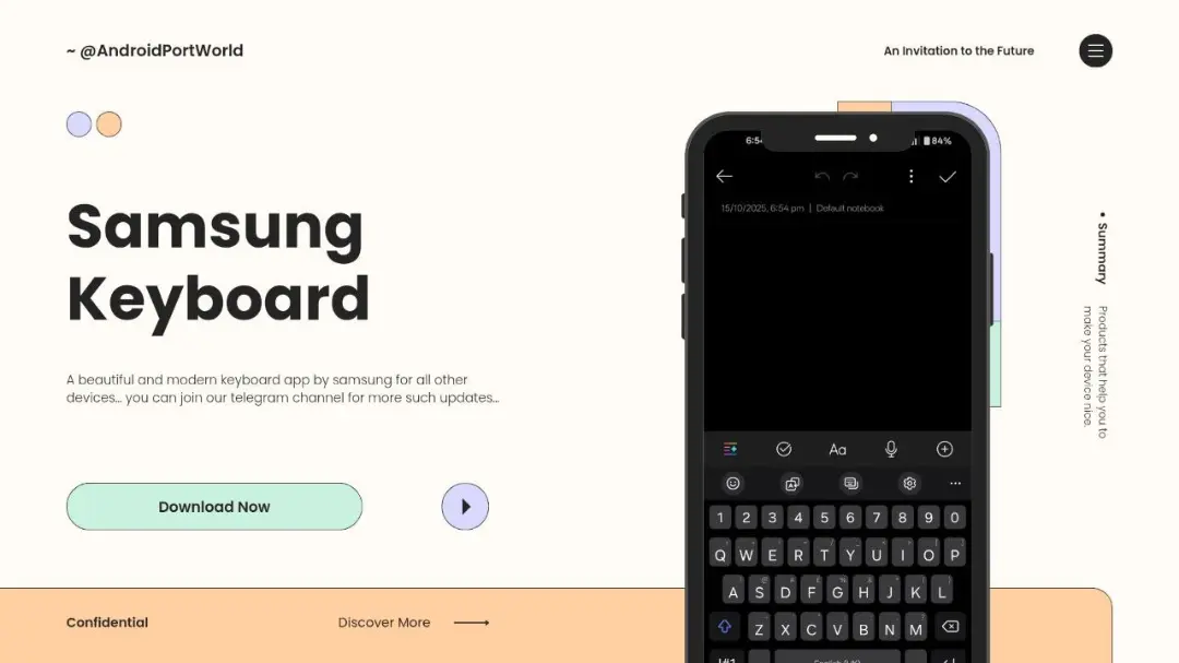 Latest OneUI 7 Keyboard Ported for Any Android 13+ logo