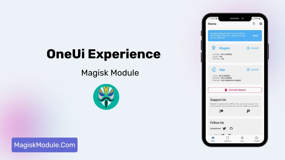 OneUi Experience Packs Magisk Module Working A12-A16 logo