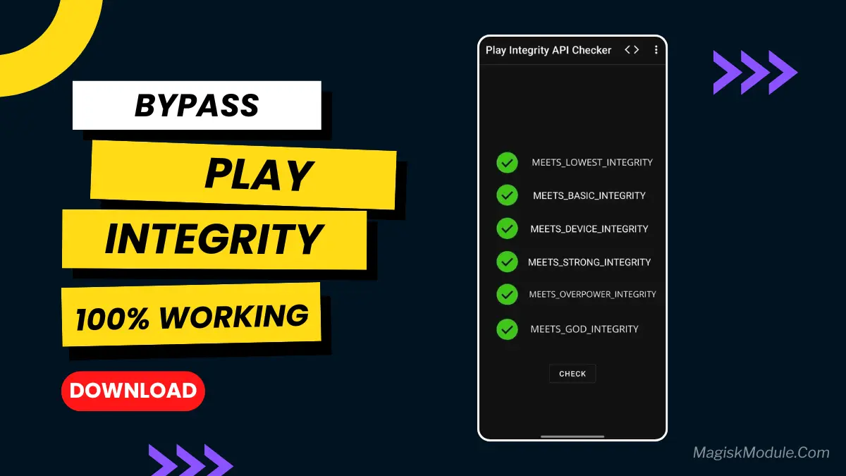 Play Integrity &amp; SafetyNet Fix | Must-Have Magisk Module logo