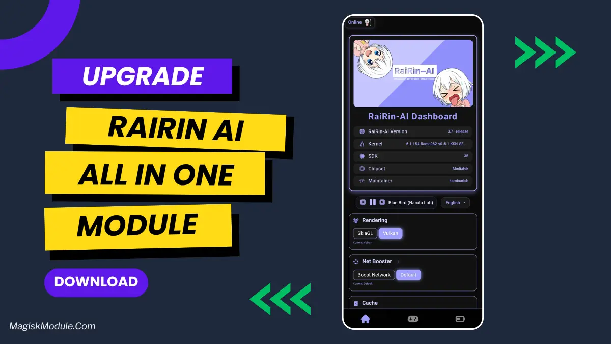 Rairin AI - An All in One Module: Install Via Magisk, KSU &amp; APatch logo