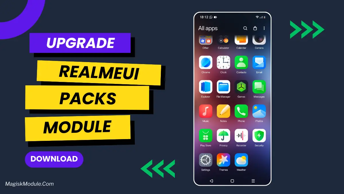 RealmeUI Experience Packs Magisk Module For Any Android logo