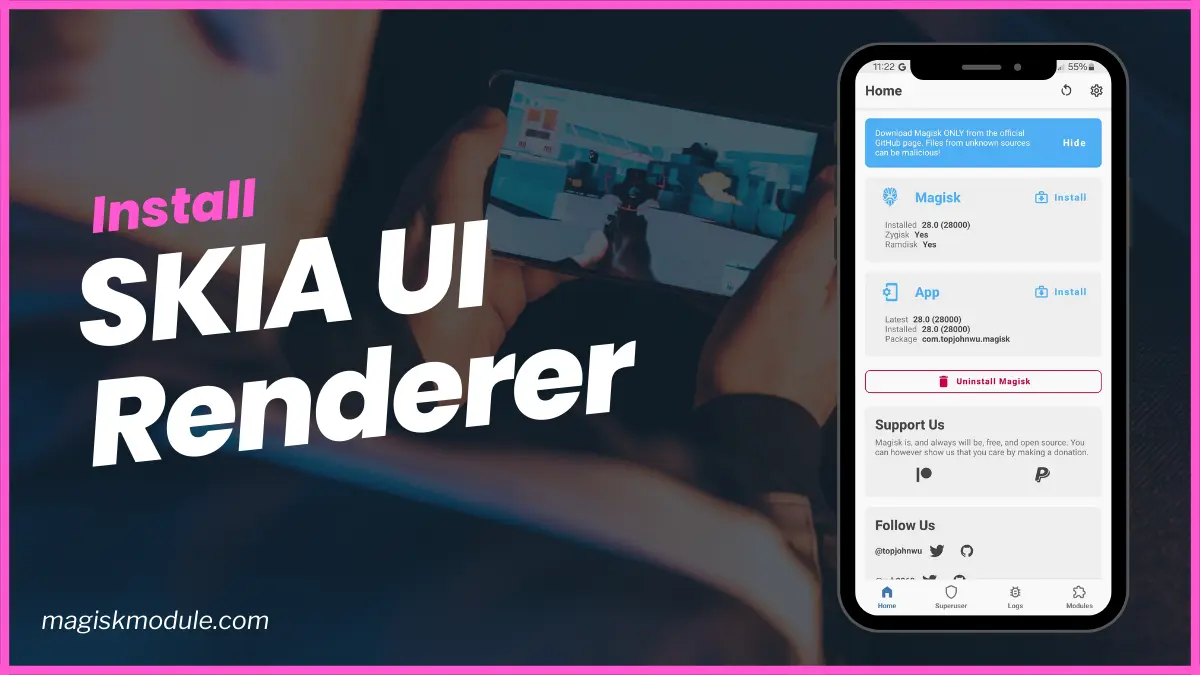 SKIA UI Renderer Enabler Magisk Module logo