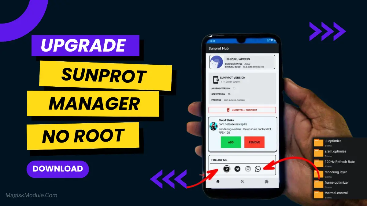Install Sunprot Magisk Manager Without Root logo