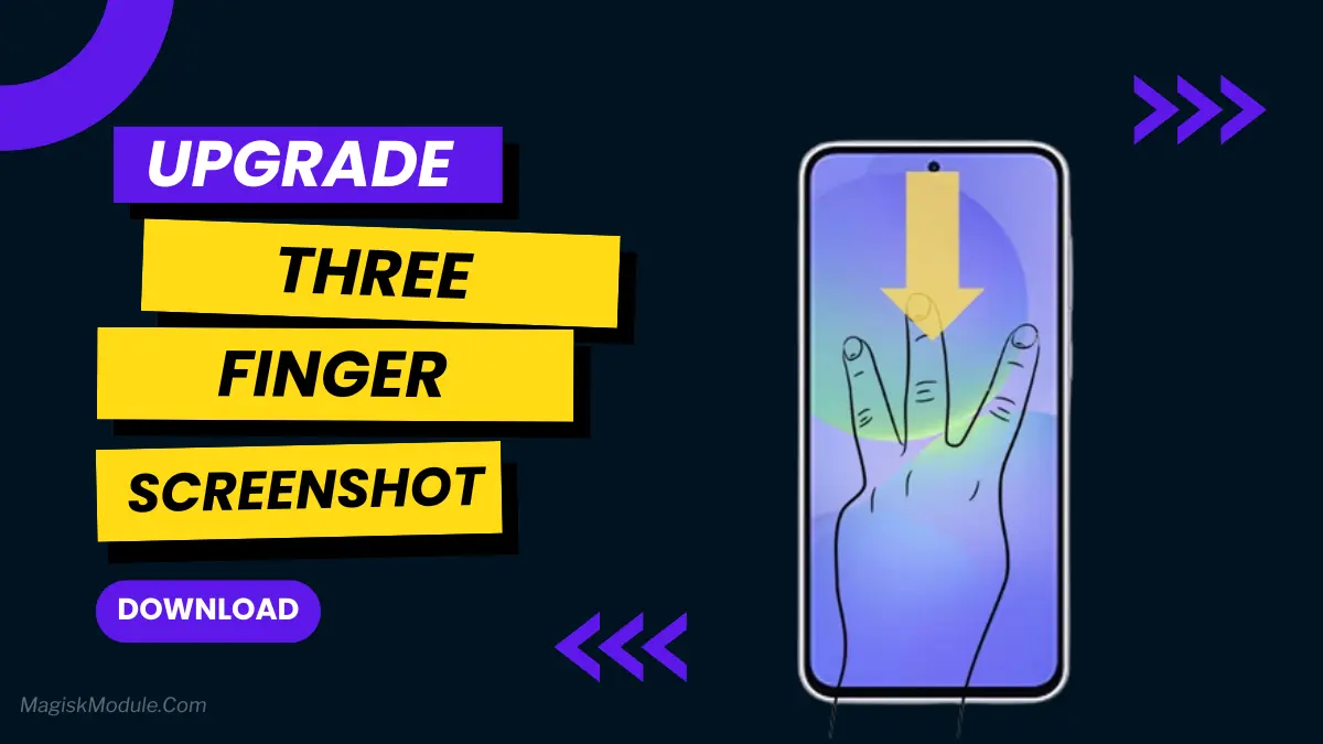 Three Finger Screenshot Magisk Module logo