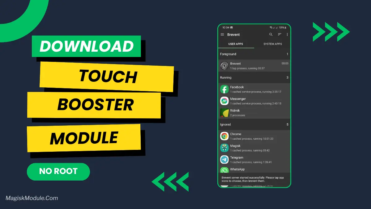 Touch Booster Install Via Brevent [No-Root] logo
