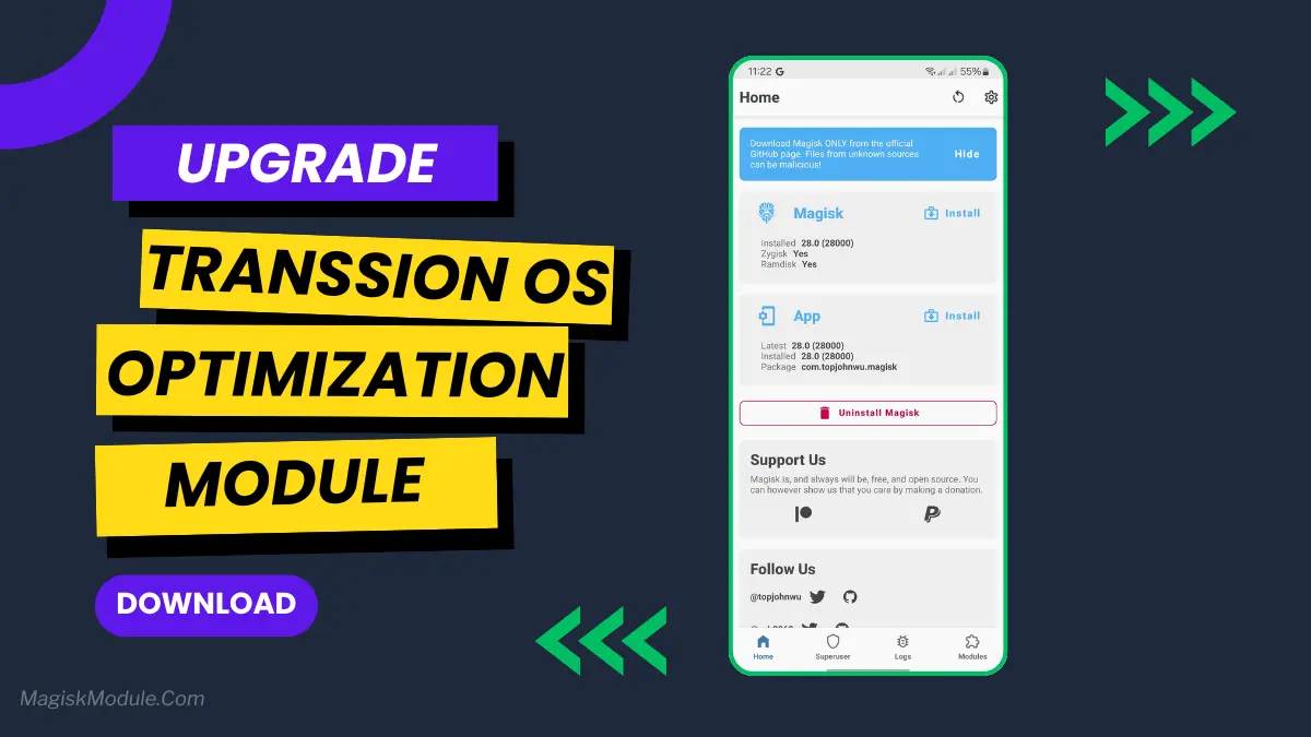 TranssionOS Optimization Magisk Module logo