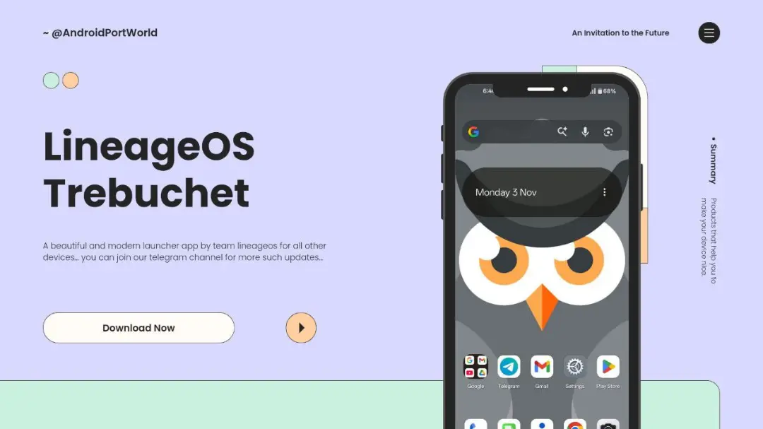 LineageOS Trebuchet Launcher 15 Port For Android 15+ logo
