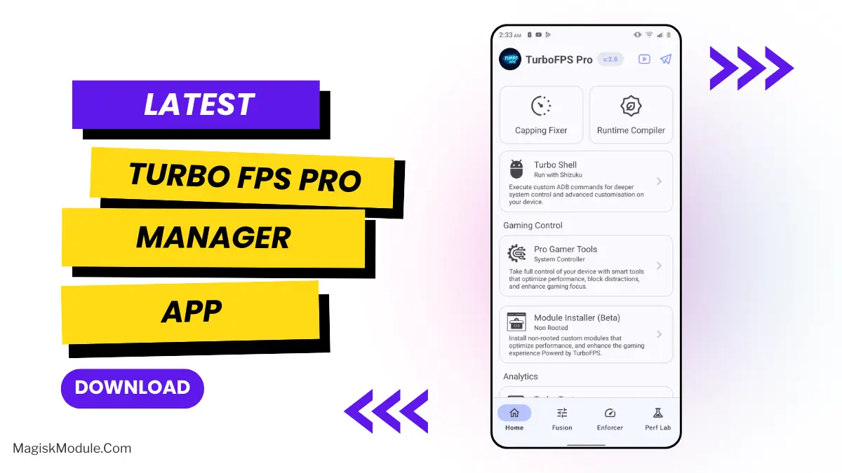 GMS &amp; AppOps Optimizer Install Via Turbo FPS Pro Manager logo
