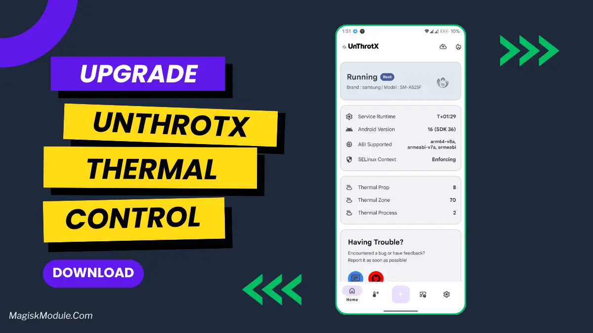 UnThrotX Rooted App Best For High Performance logo
