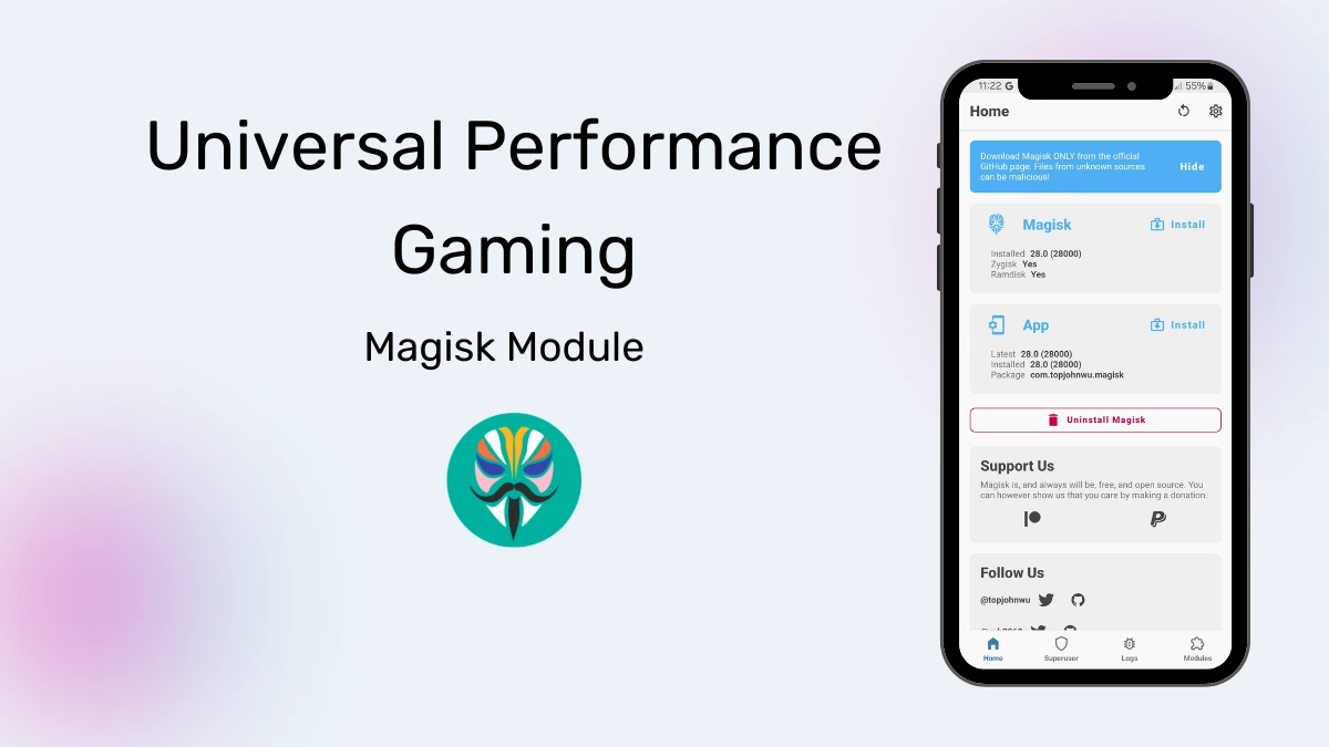 Universal Performance Gaming Magisk Module: Boost Your Phone logo