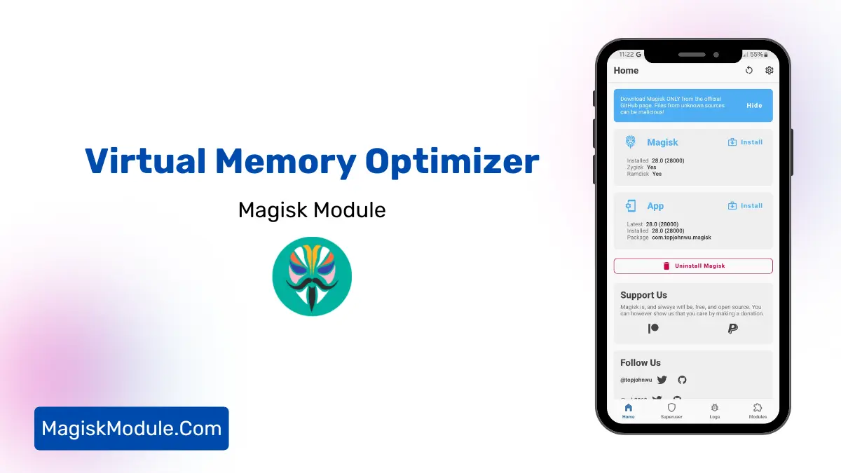 Virtual Memory Optimizer Magisk Module logo
