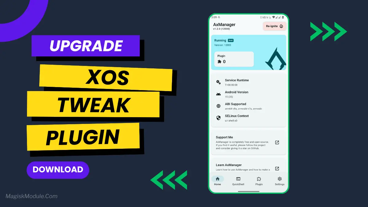 XOS Tweak Plugin Install Via AxManager [No Root] logo