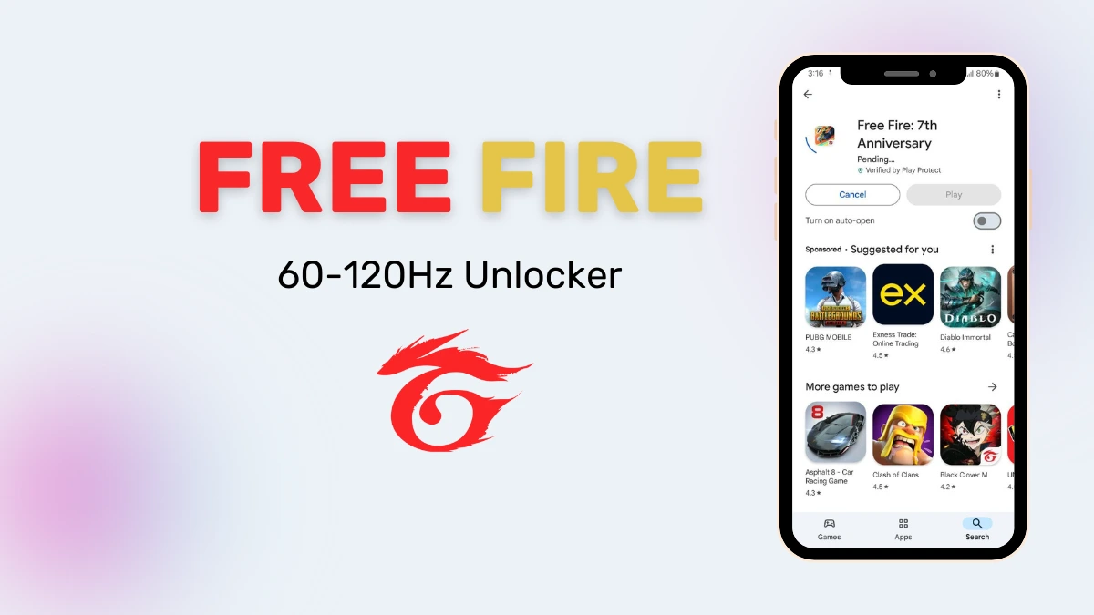 Free Fire 60-144 Fps Unlocker logo