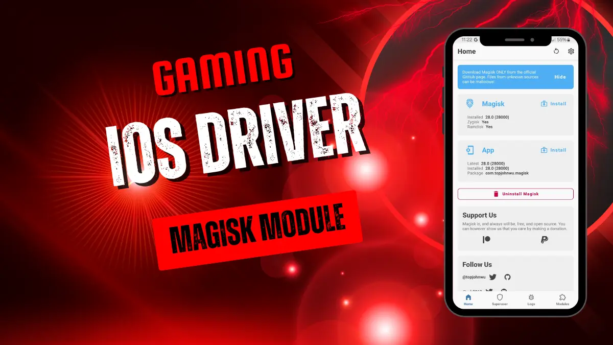 Install iOS Driver Angle Magisk Module logo